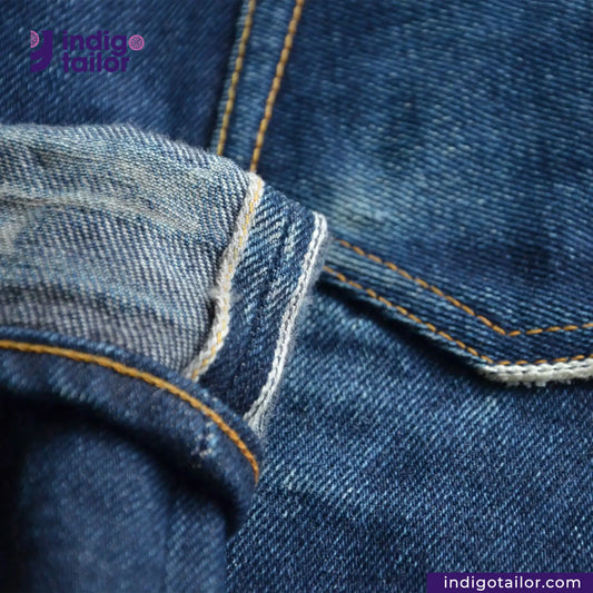 IT-005 OMOTAI GREEN CAST TWO TONE SELVEDGE DENIM