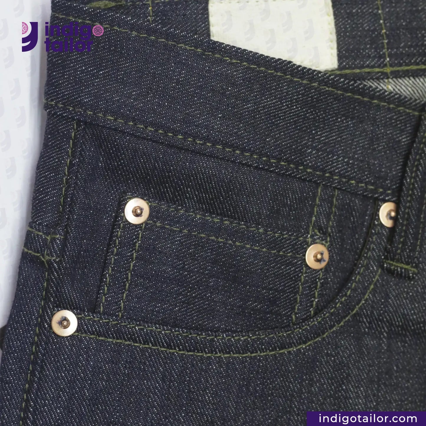 IT-006 FOREST GREEN SELVEDGE DENIM