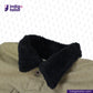 Black fur collar on a SHERPA LINED WAXED CANVAS TRUCKER JACKET with 'indigotailor' branding.