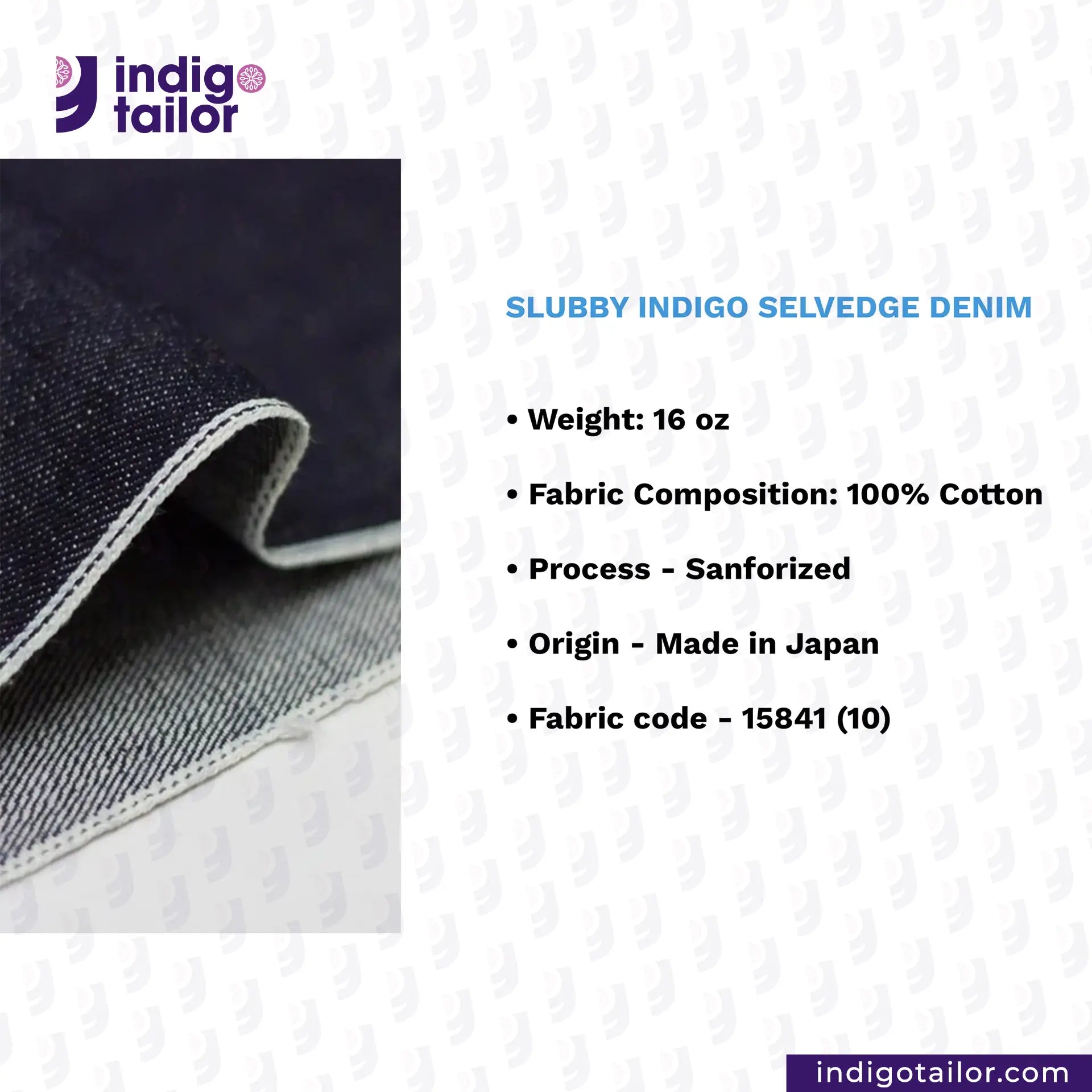 SLUBBY INDIGO SELVEDGE DENIM