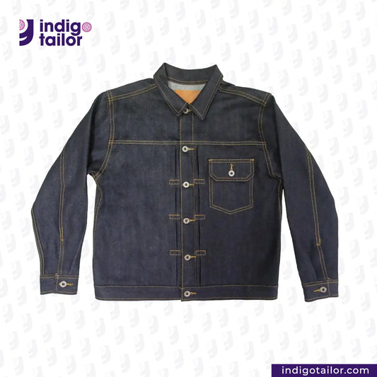TYPE 1 JACKET on a white background with 'Indigotailor' branding.
