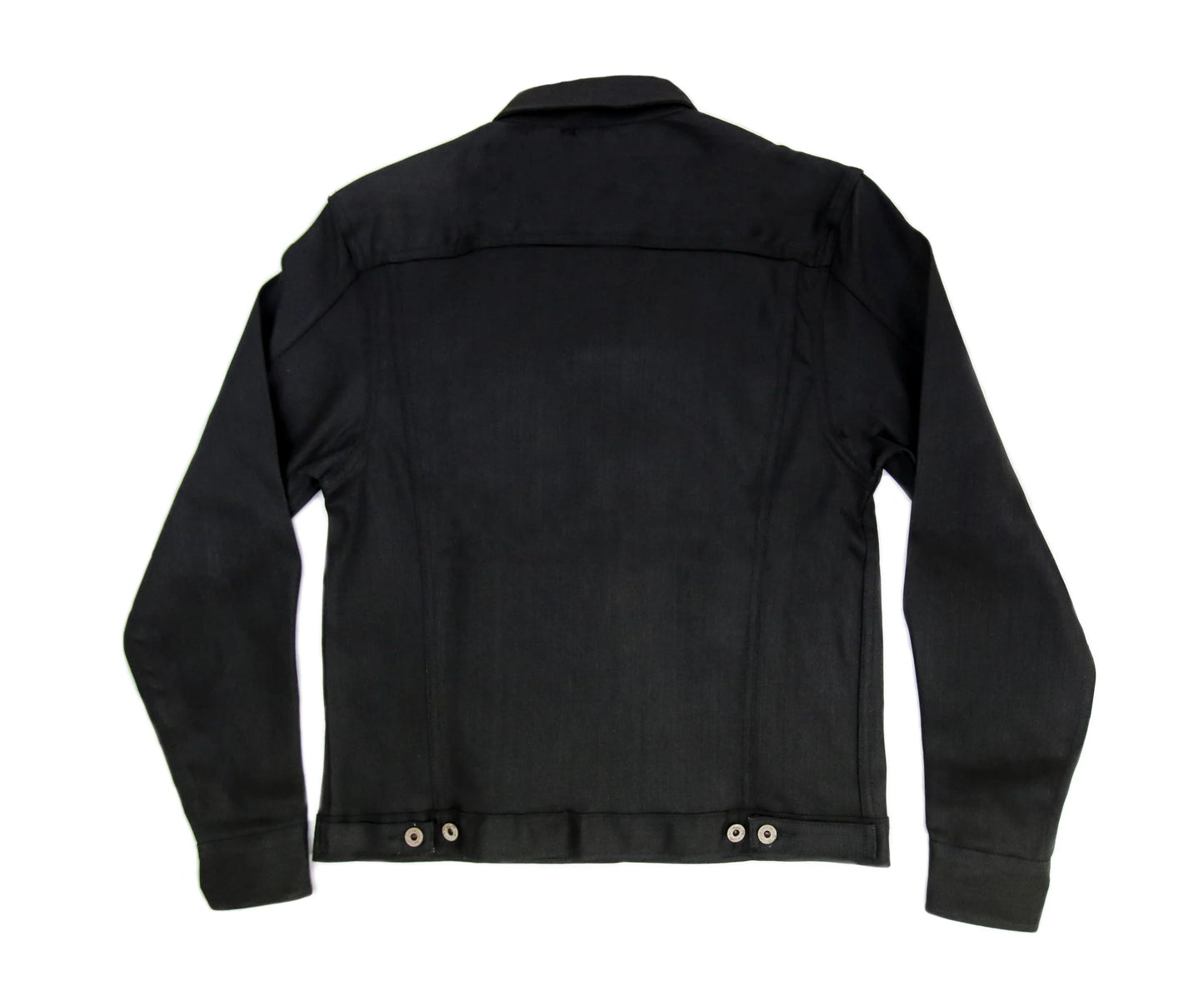 TYPE III DOUBLE BLACK TRUCKER JACKET on a white background