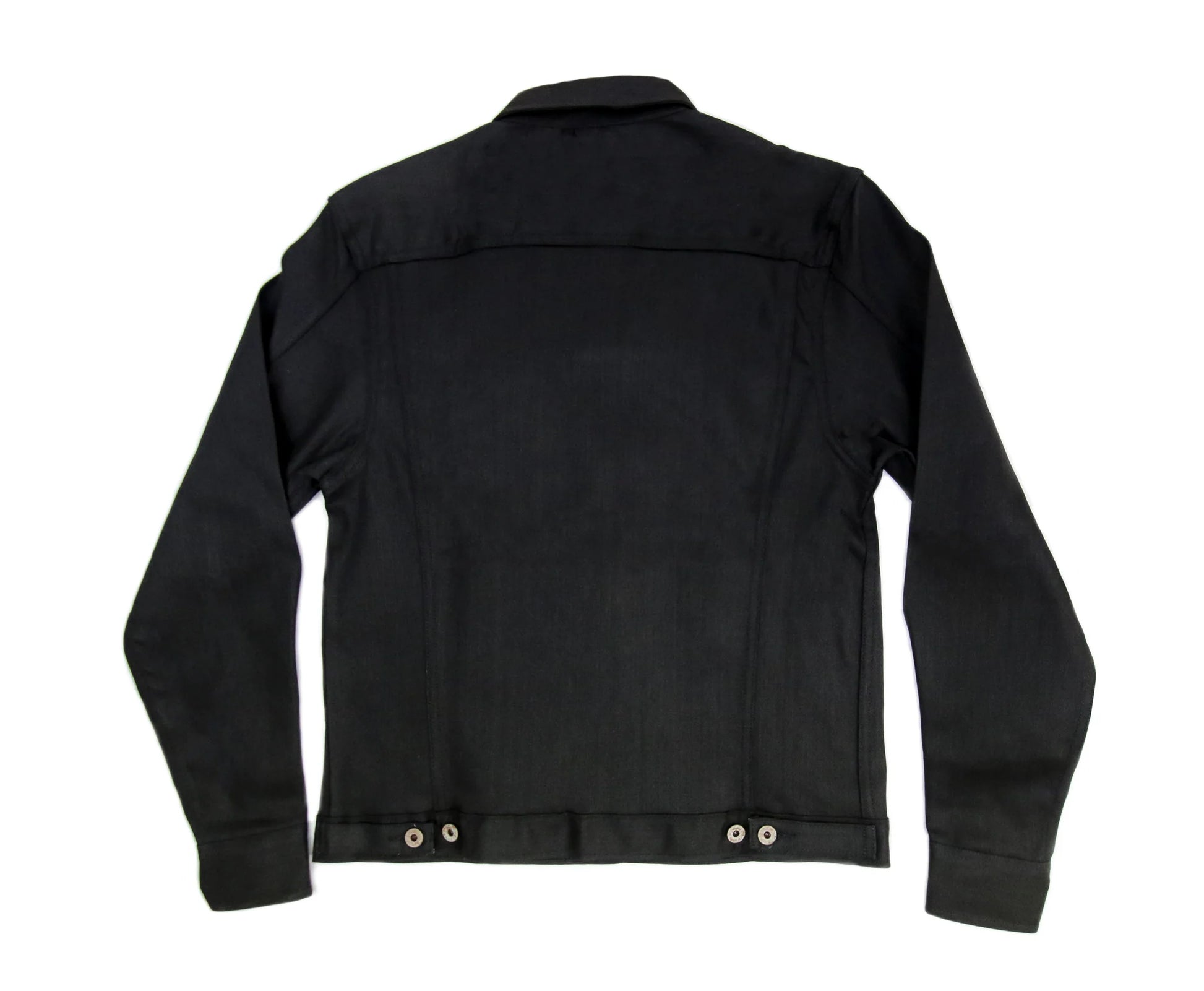 TYPE III DOUBLE BLACK TRUCKER JACKET on a white background