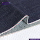 Close-up of VINTAGE SLUB DENIM fabric with a visible brand logo and website.