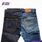 Two pairs of VINTAGE SLUB DENIM jeans, one dark blue and one light blue, displayed side by side with 'Indigotailor' logo above.