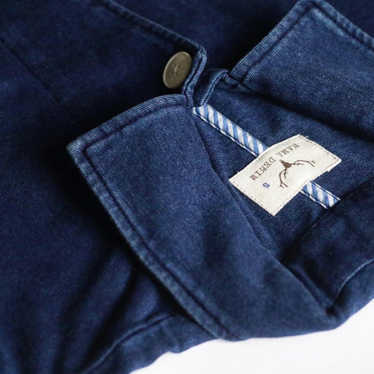 INDIGO DYED LAB COAT