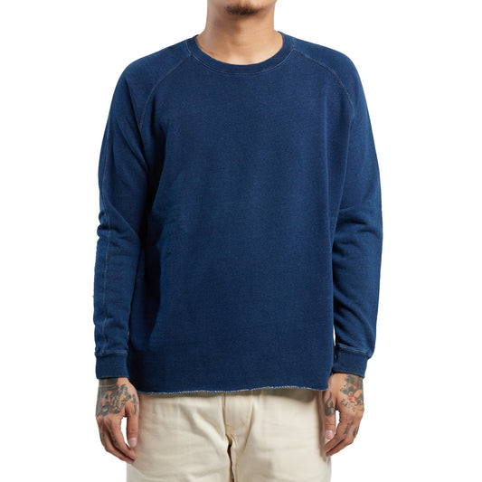 INDIGO DYED LOOPWHEEL SWEATSHIRT (DARK INDIGO)